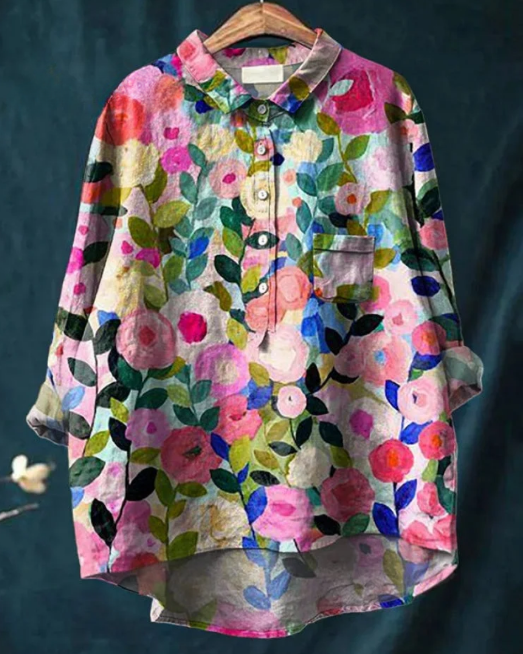 Elara Floral Button-Down Shirt
