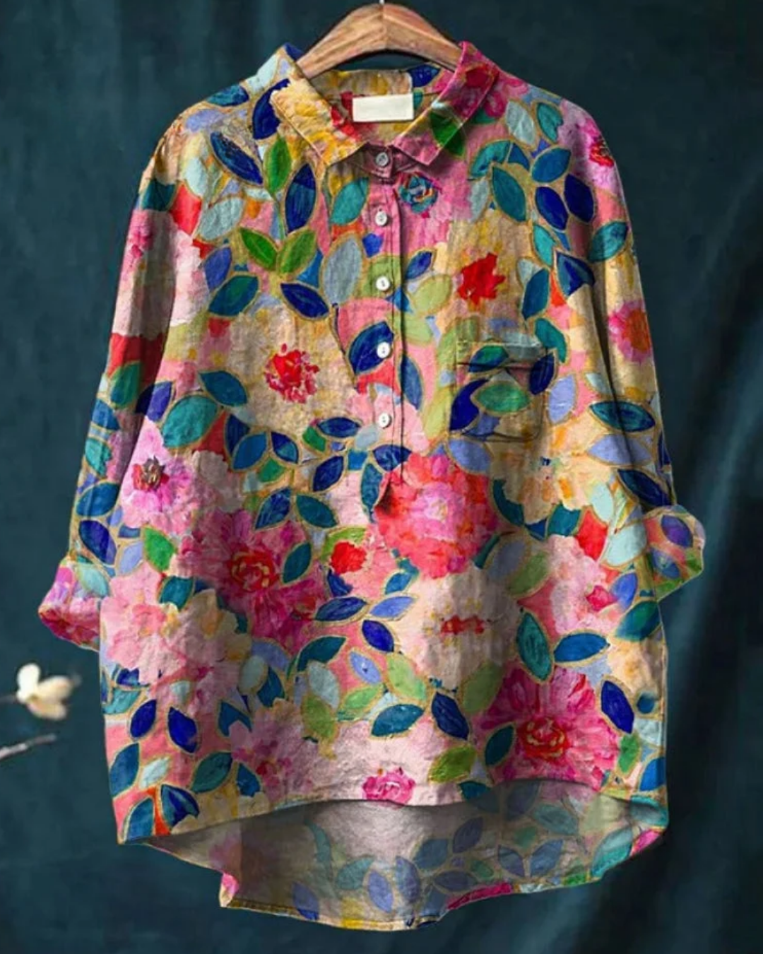 Elara Floral Button-Down Shirt