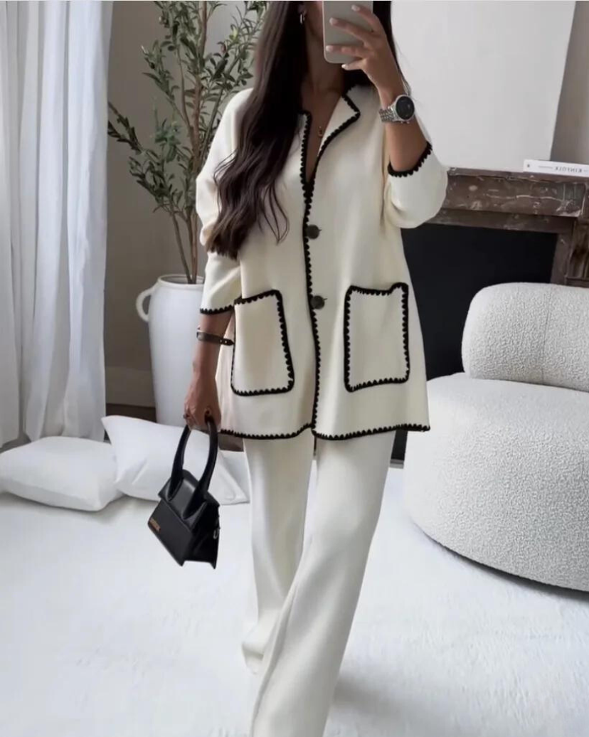 Amara Classic Contrast Two-Piece Set