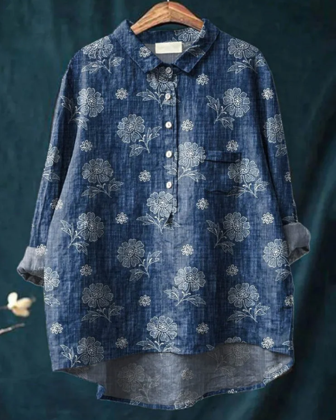 Elara Floral Button-Down Shirt