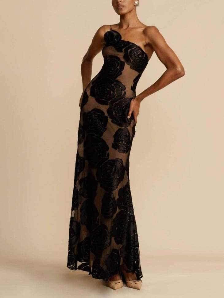 Clara Floral Chiffon Maxi Dress