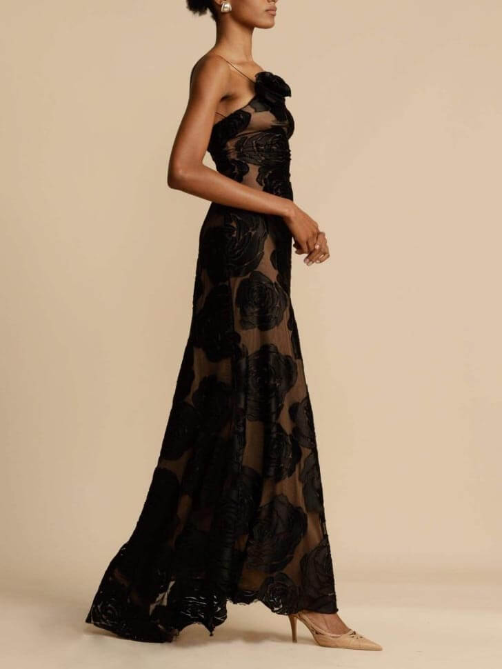 Clara Floral Chiffon Maxi Dress