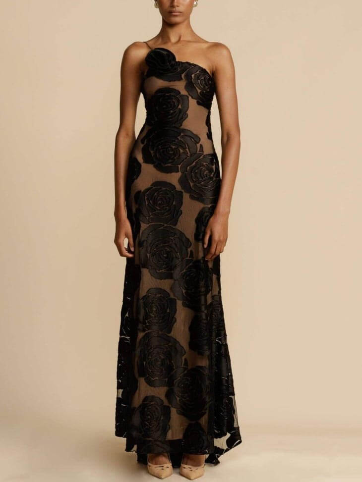 Clara Floral Chiffon Maxi Dress
