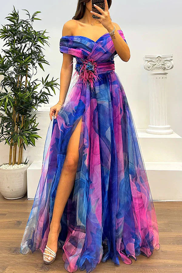 Elina Off-Shoulder Maxi Dress