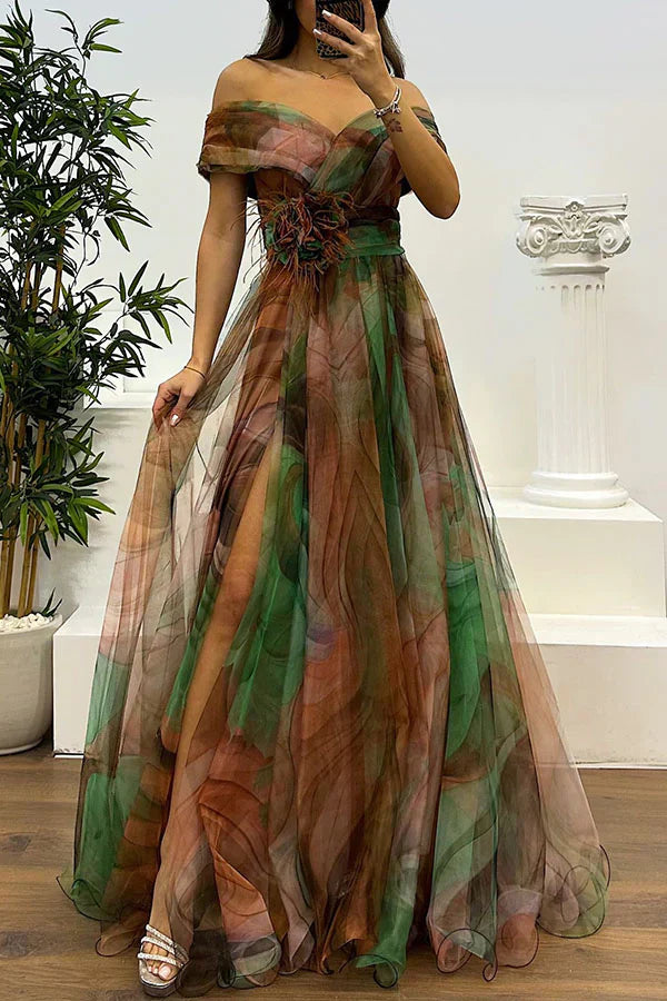 Elina Off-Shoulder Maxi Dress
