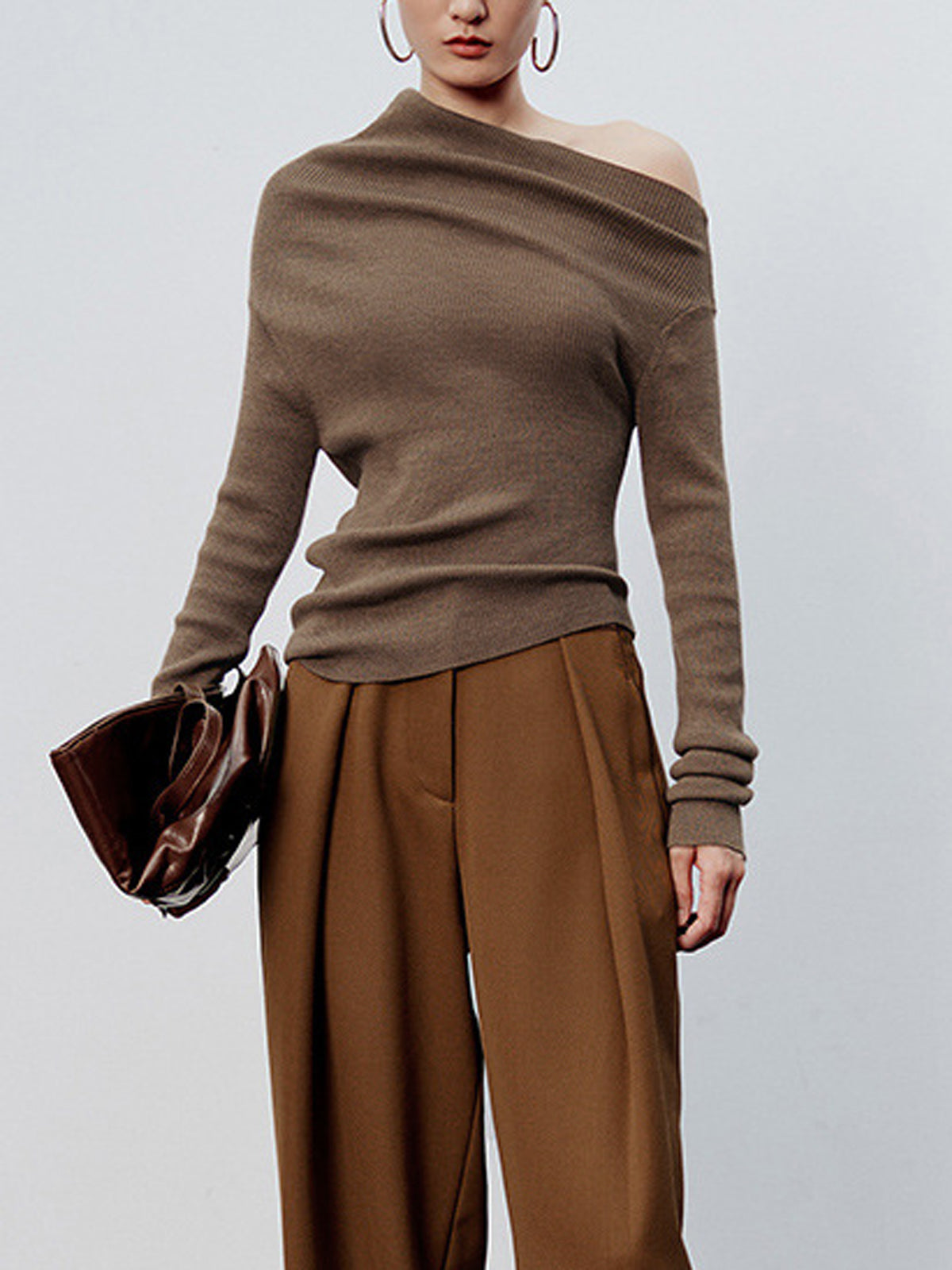 Lina Asymmetric Knit Sweater