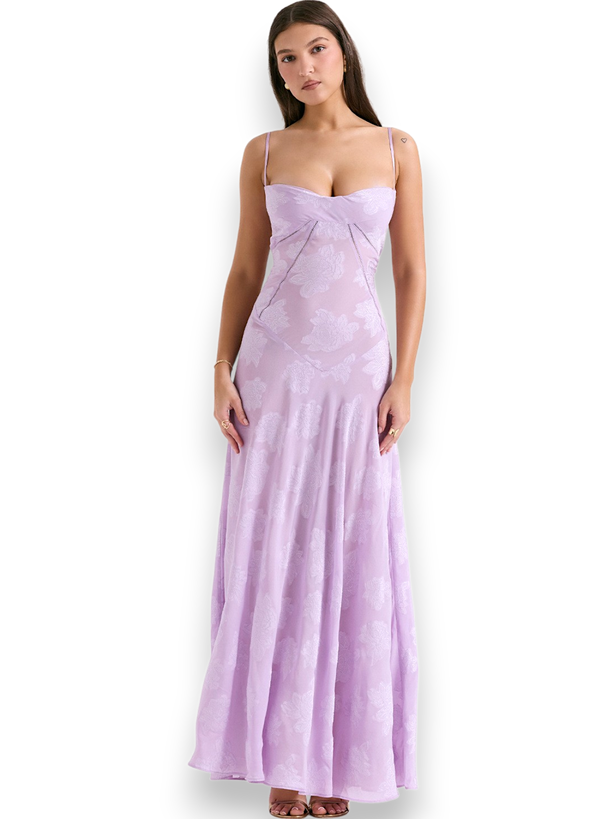 Amara Blossom Purple Floral Vintage Gown