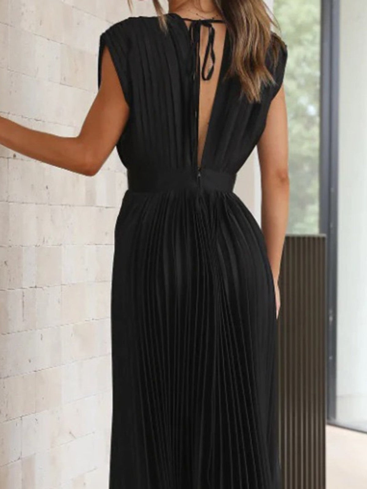 Alina Draped Neck Midi Dress