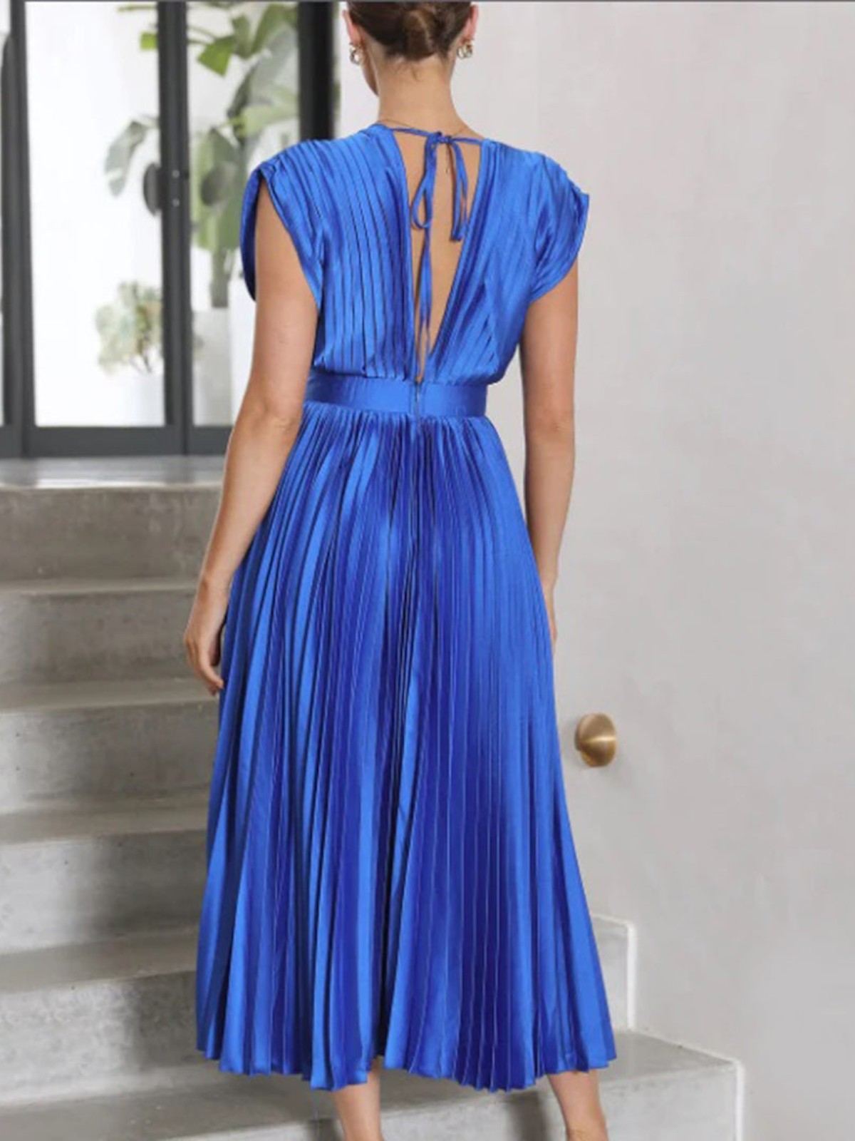 Alina Draped Neck Midi Dress