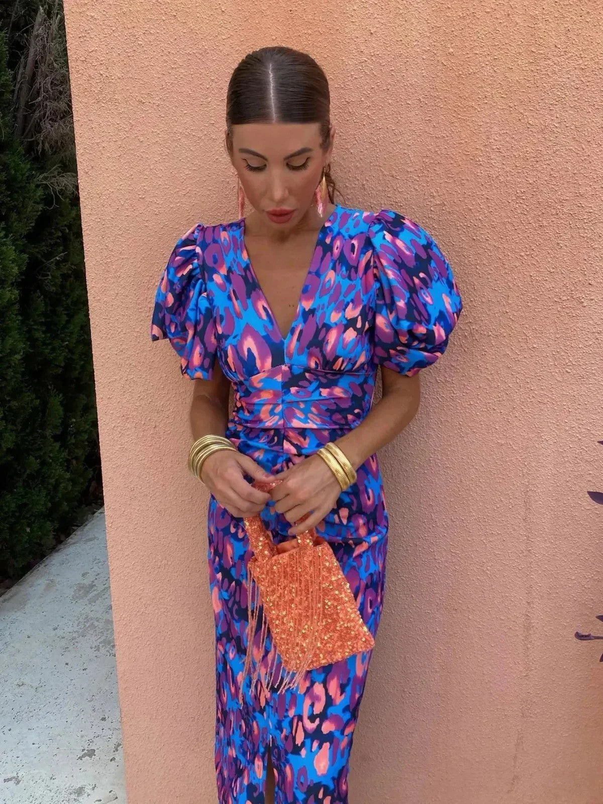 Elodie Flowing V-Neck Maxi Dress