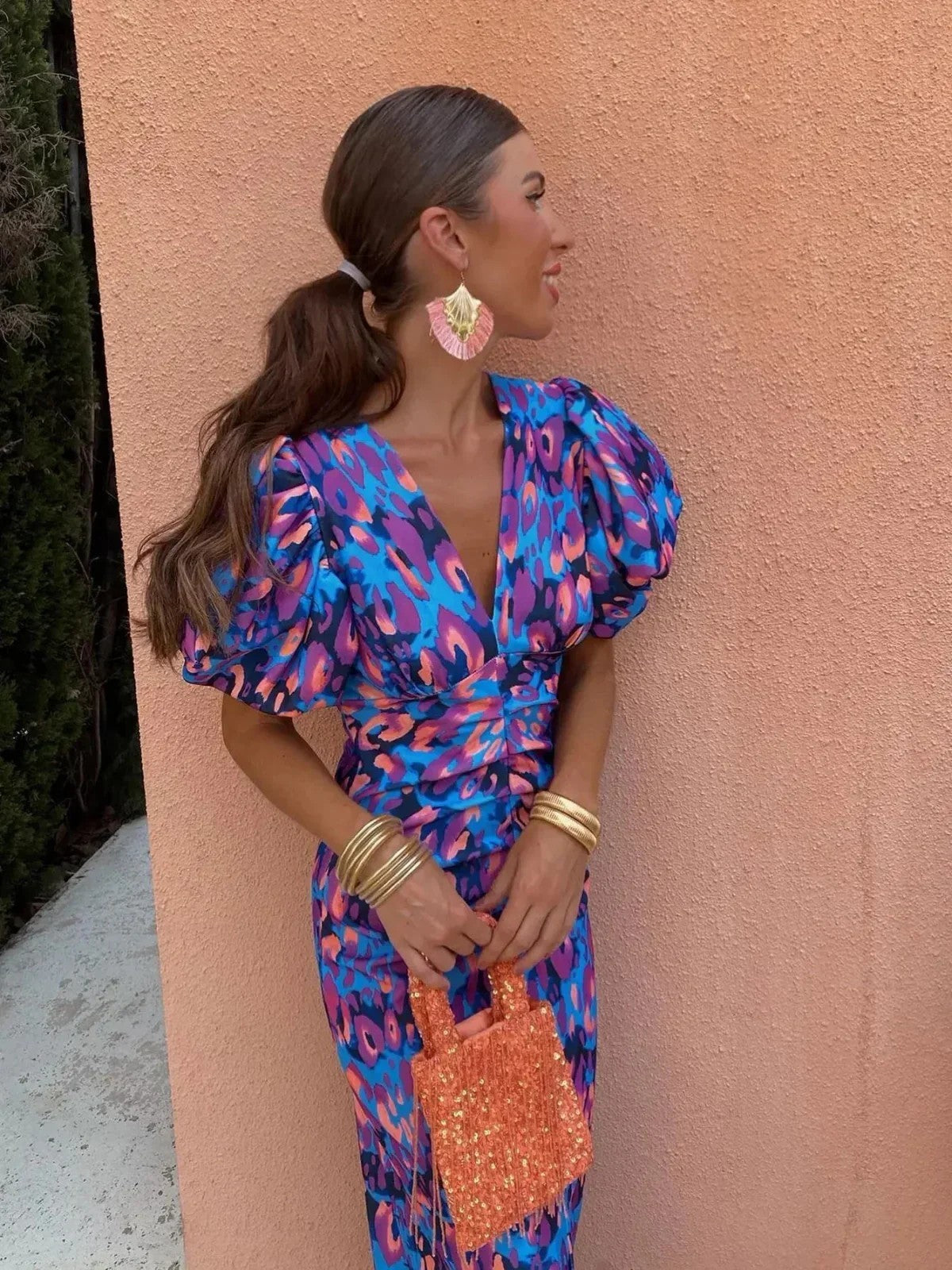 Elodie Flowing V-Neck Maxi Dress