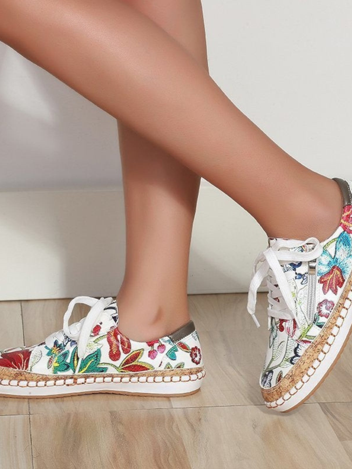 Plush Bloom Floral Sneakers
