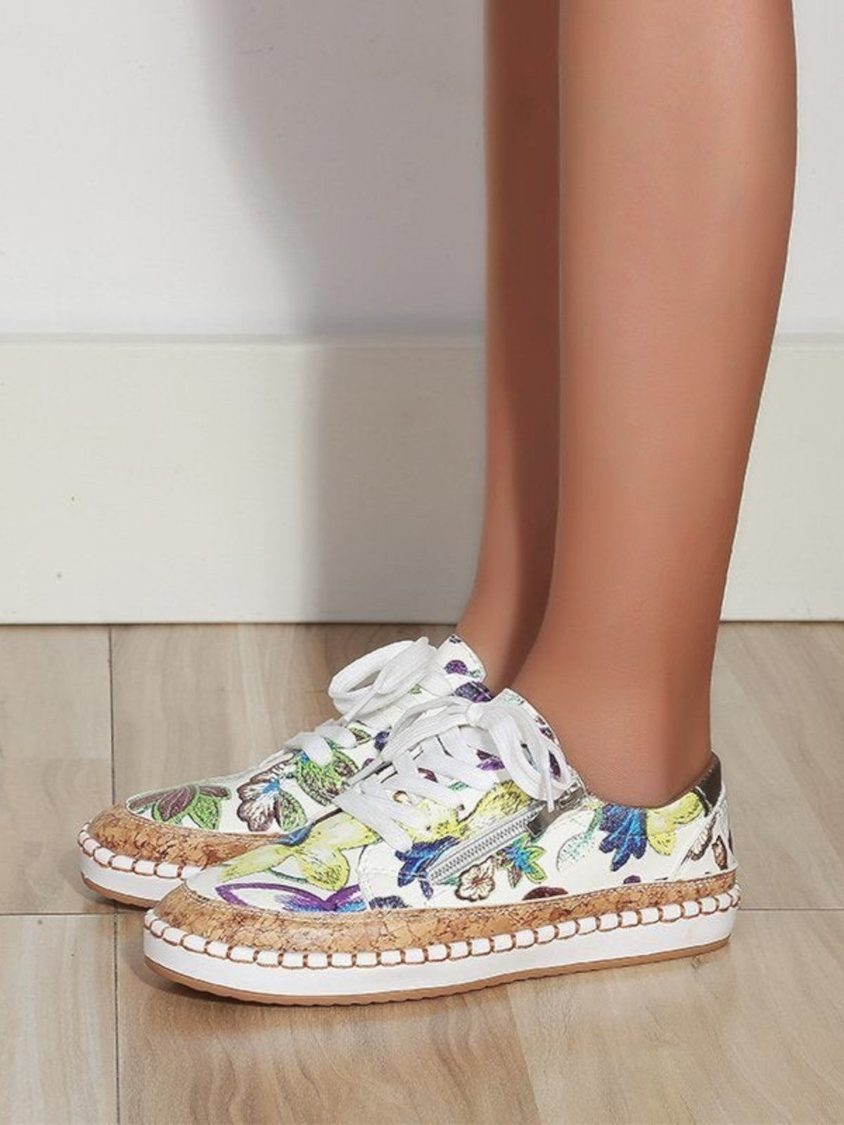 Plush Bloom Floral Sneakers