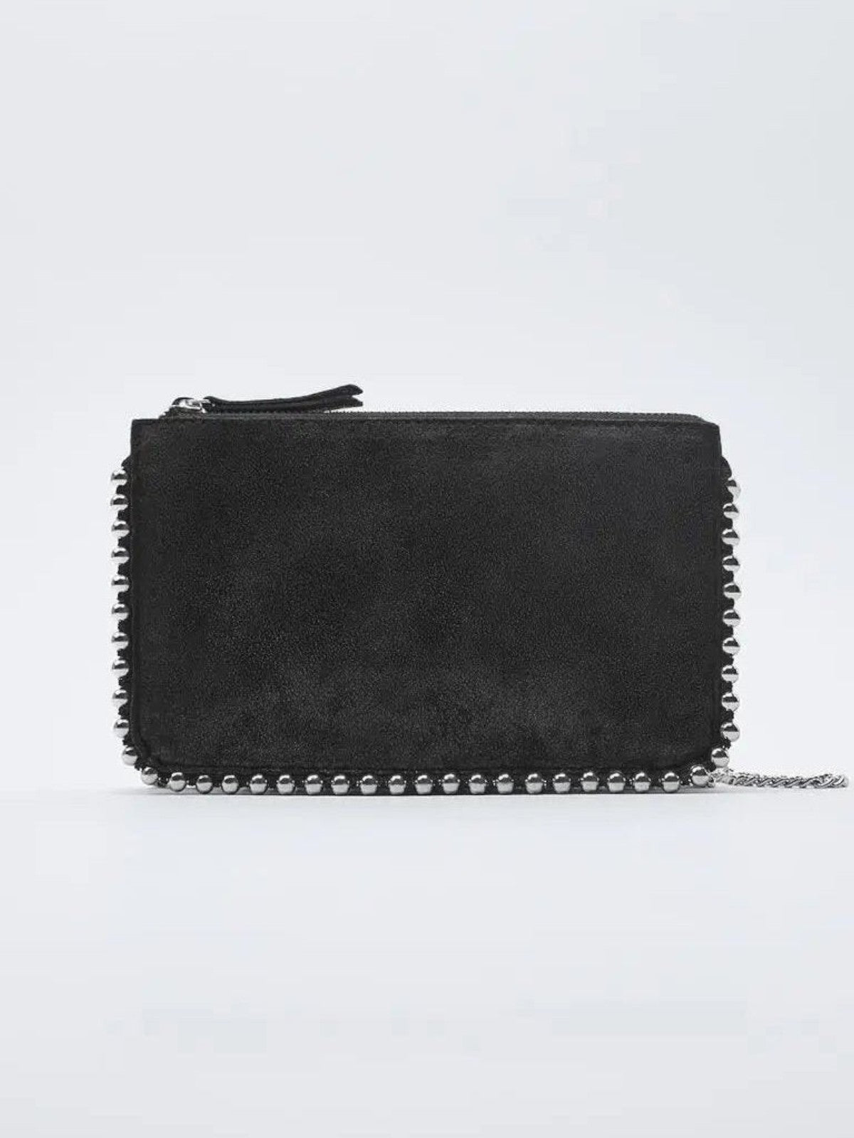 Koora Black Studded Chain Wallet Clutch