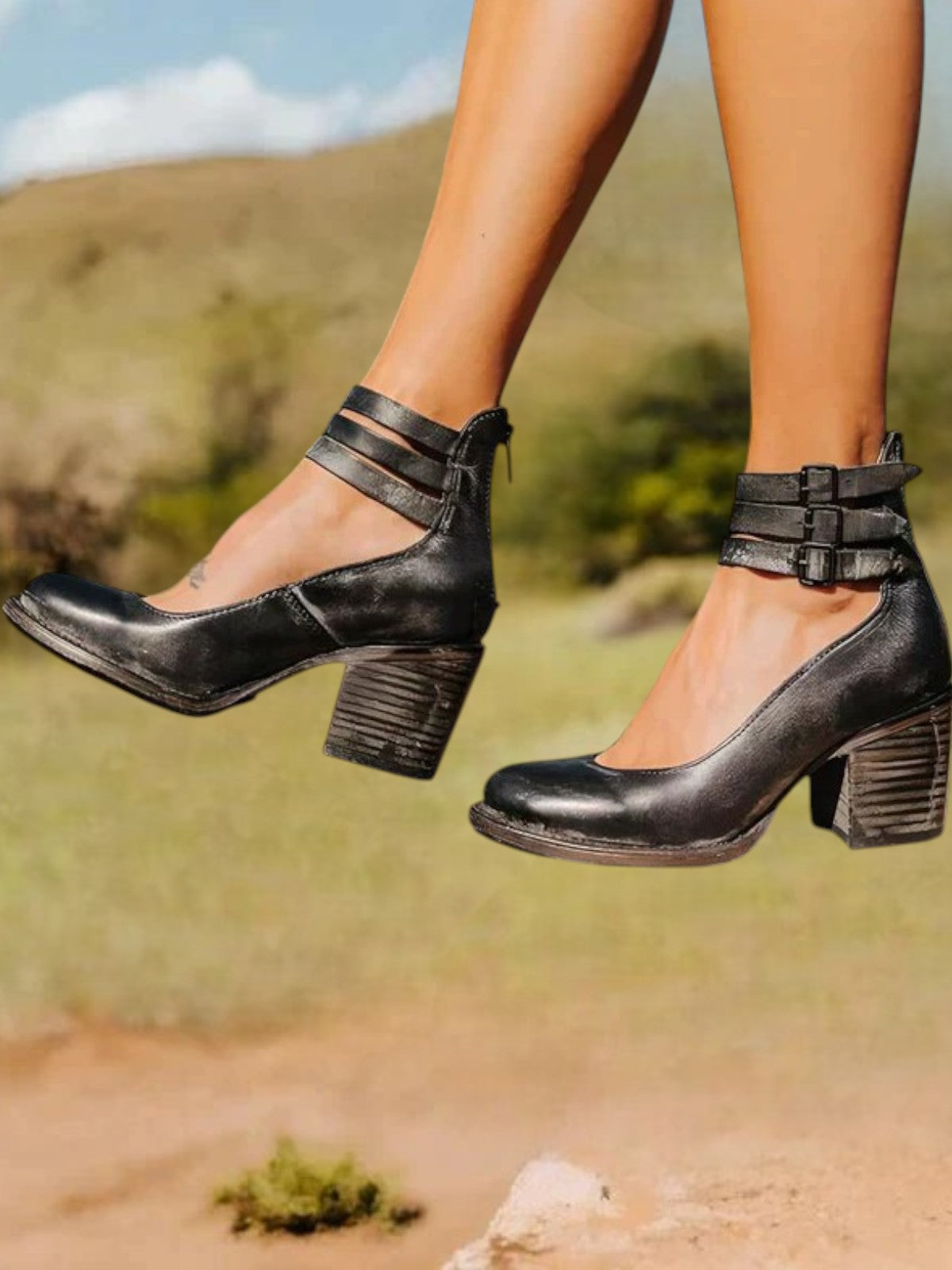 Flira Elegant Ankle Strap Pump Shoes