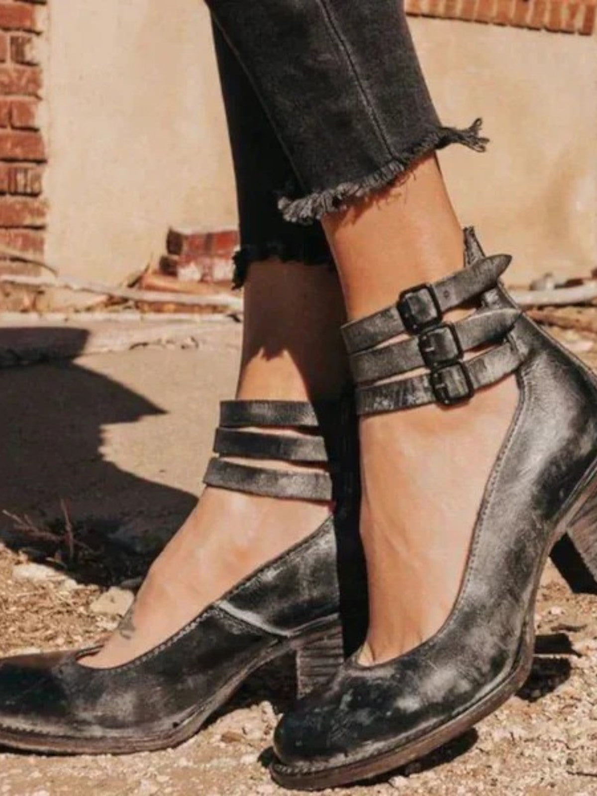 Flira Elegant Ankle Strap Pump Shoes