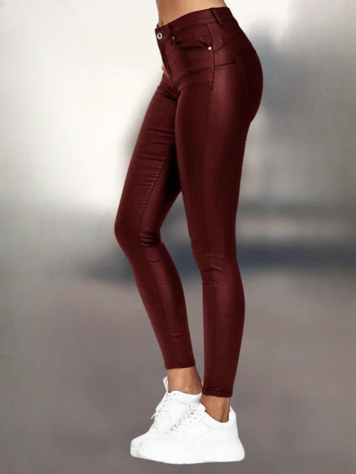 Lina Faux Leather Skinny Trousers