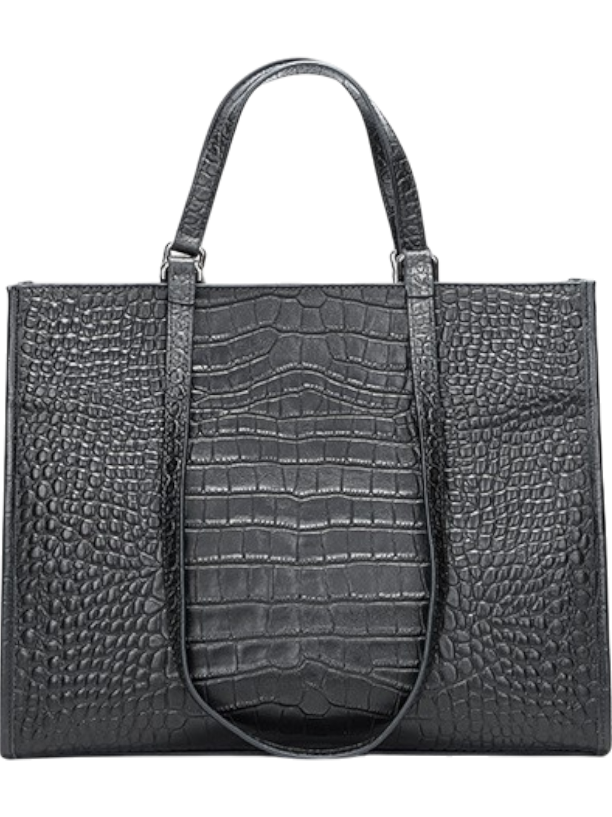 Nora Crocodile-Embossed Leather Tote Bag