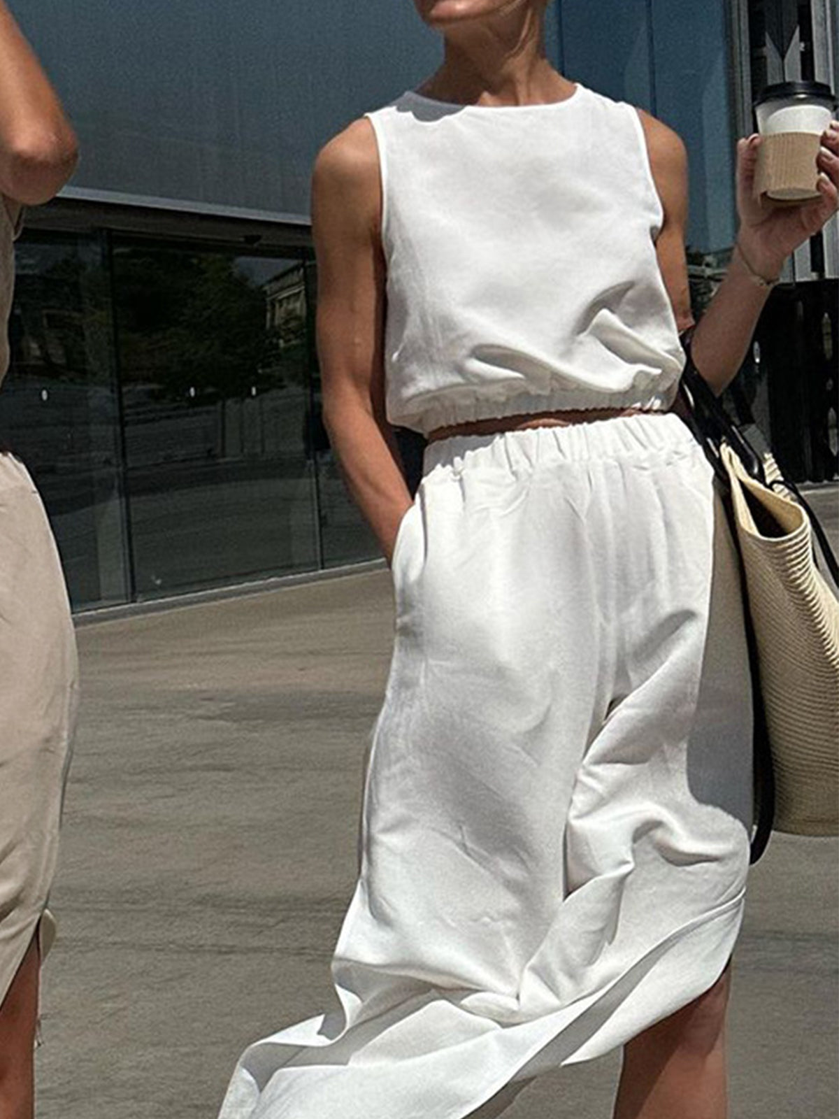 Elena Split Pants Two-Piece Set