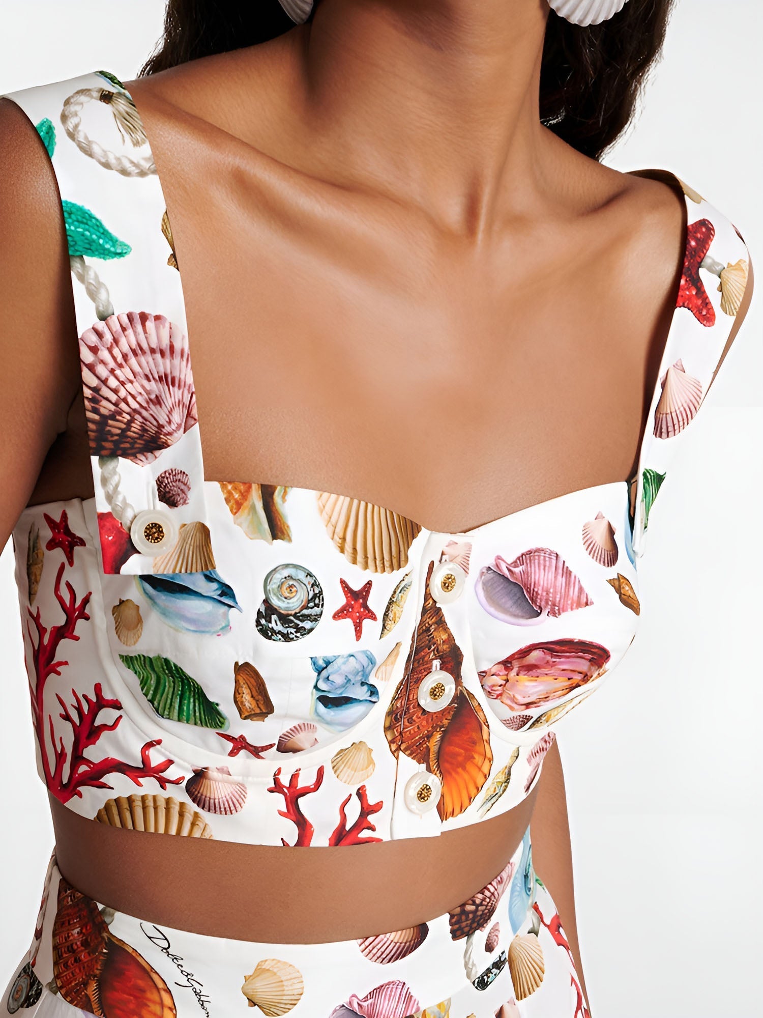 Elara Printed Pleated Skirt Set