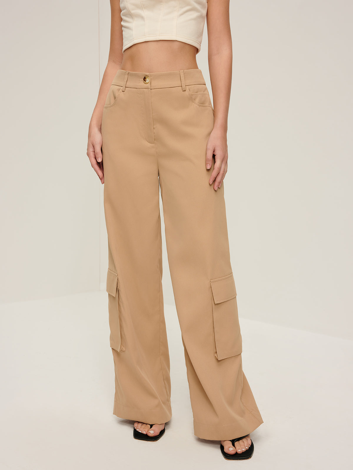 Aria Pockets Wide-Leg Trousers