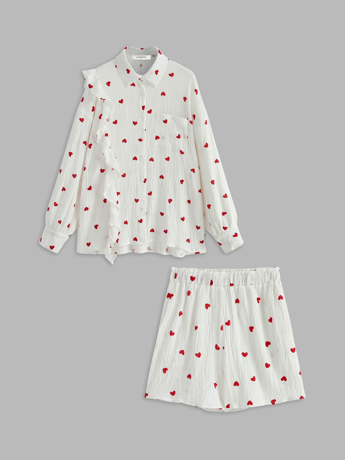 Elara Ruffle Shorts Set