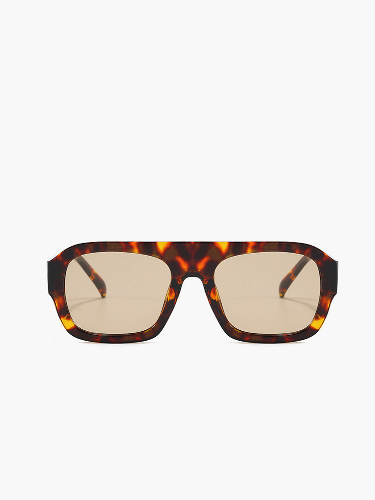 Arden Leopard Print Square Sunglasses