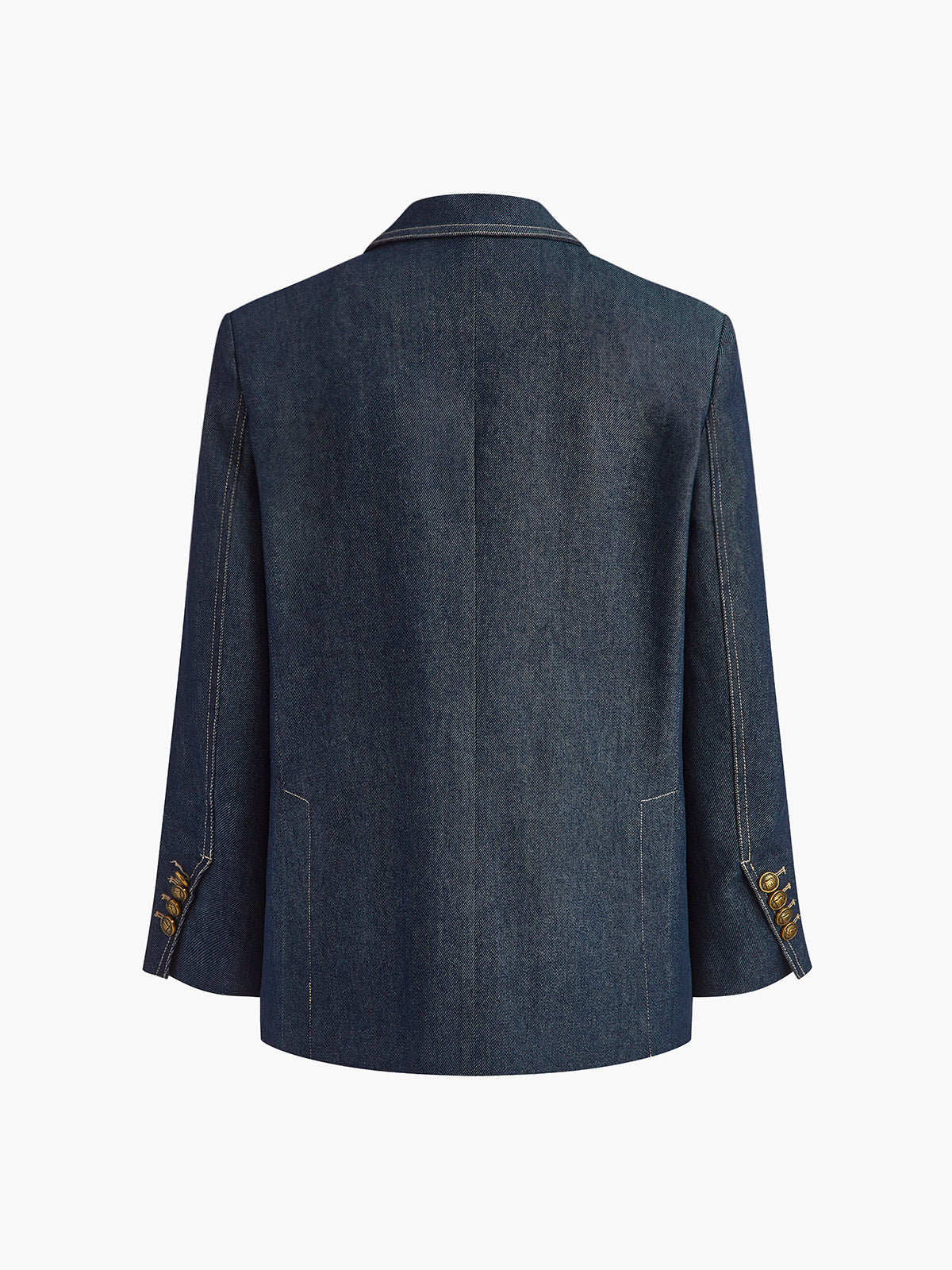 Isla Denim Lapel Structured Blazer