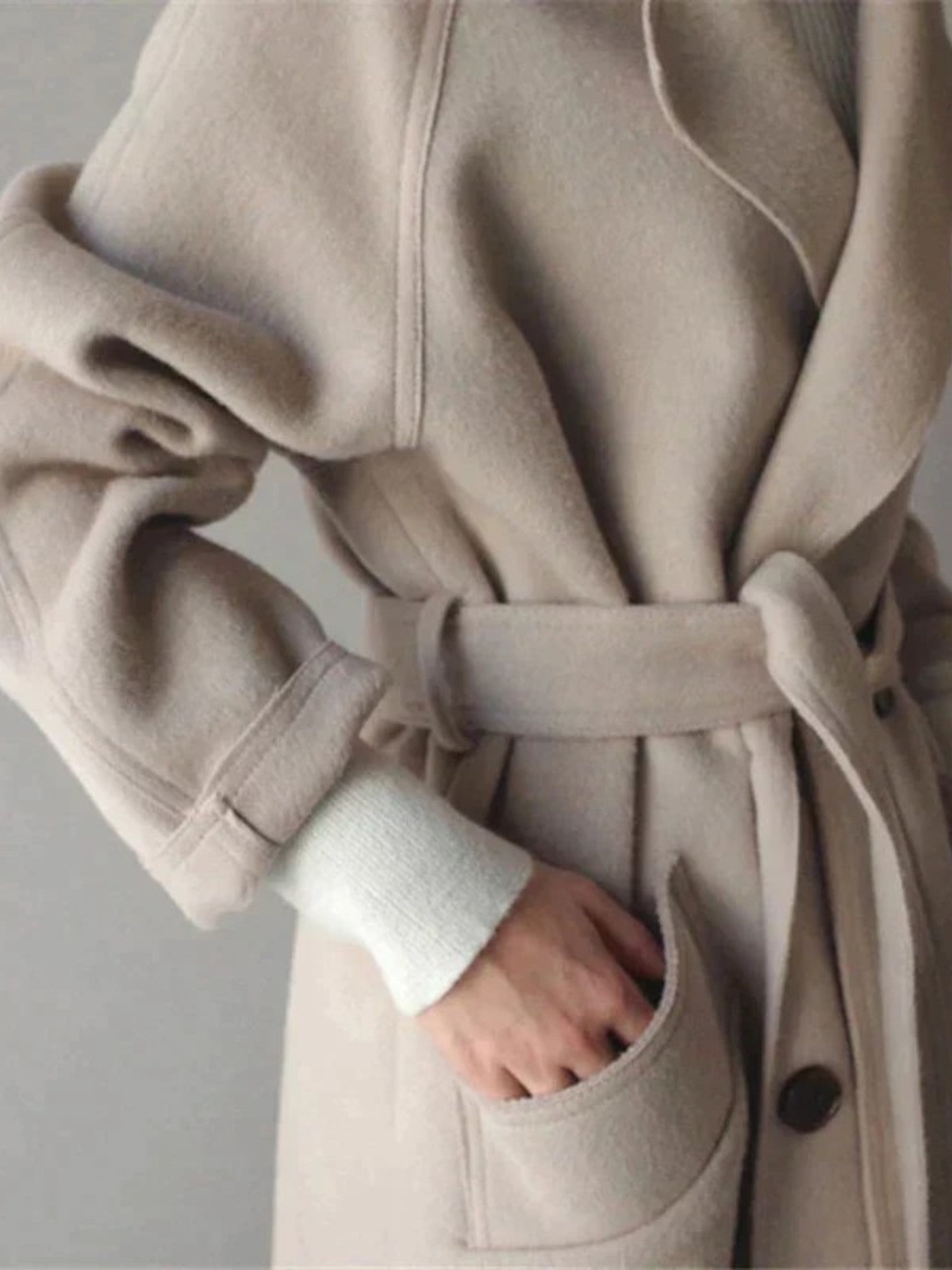 Elara Long Wool Blend Coat