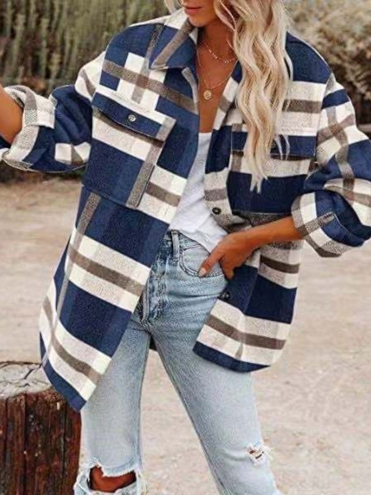 Elara Plaid Overshirt Coat