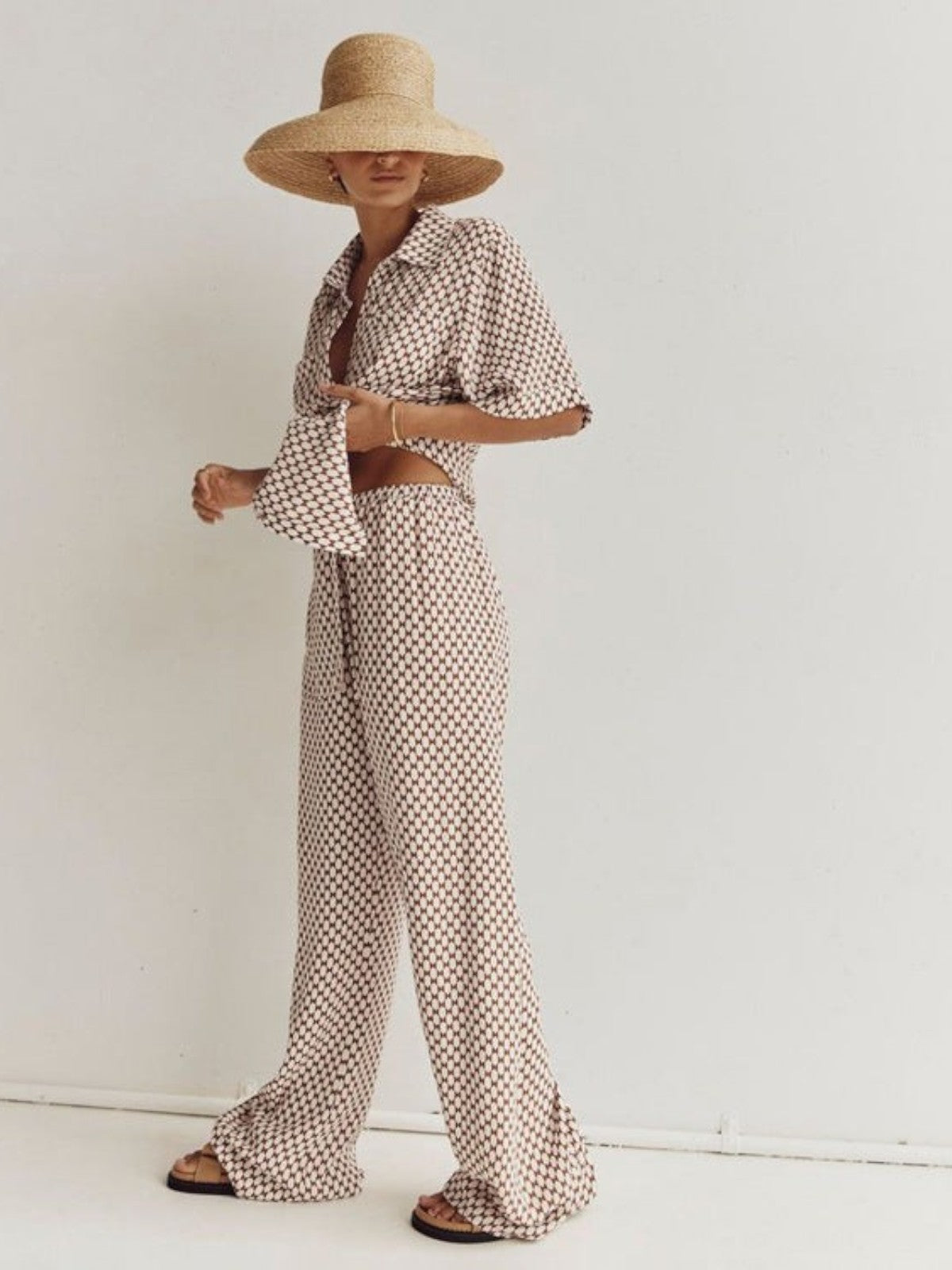 Isla Geometric Trouser Set