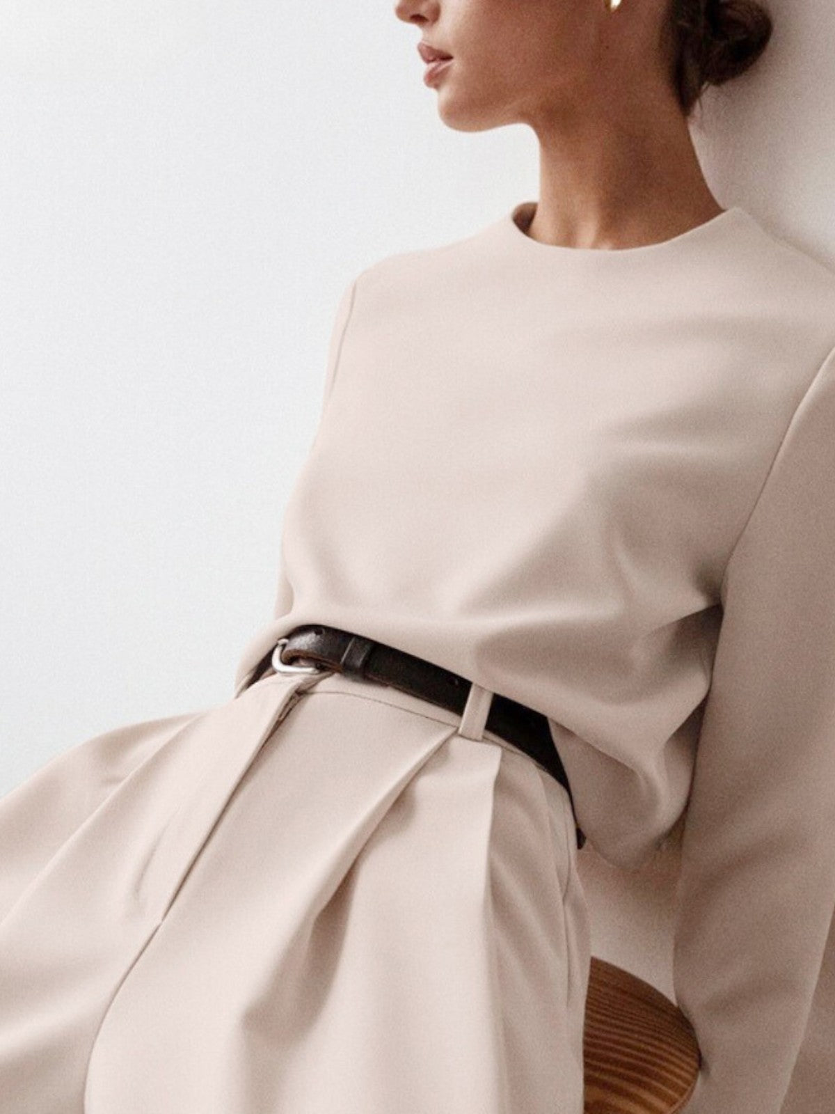 Lina Plain Two-Piece Palazzo Set