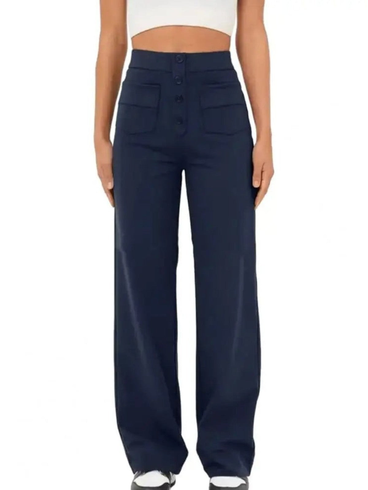 Mira High-Waist Wide-Leg Trousers