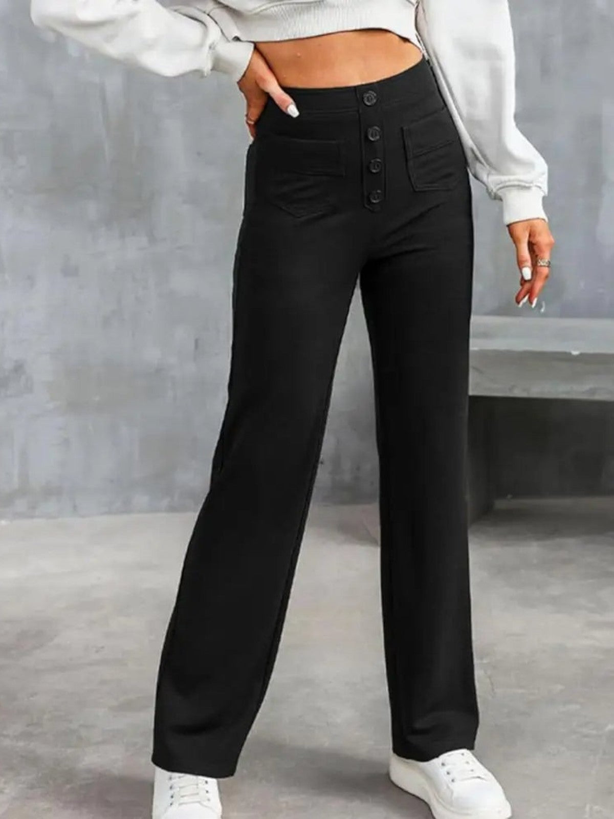 Mira High-Waist Wide-Leg Trousers