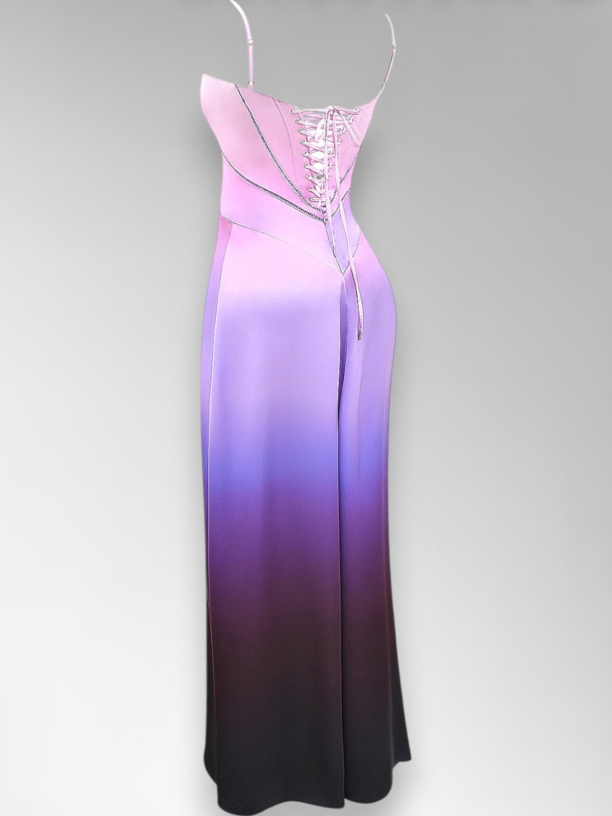 Samara Purple Lace Up Maxi Dress