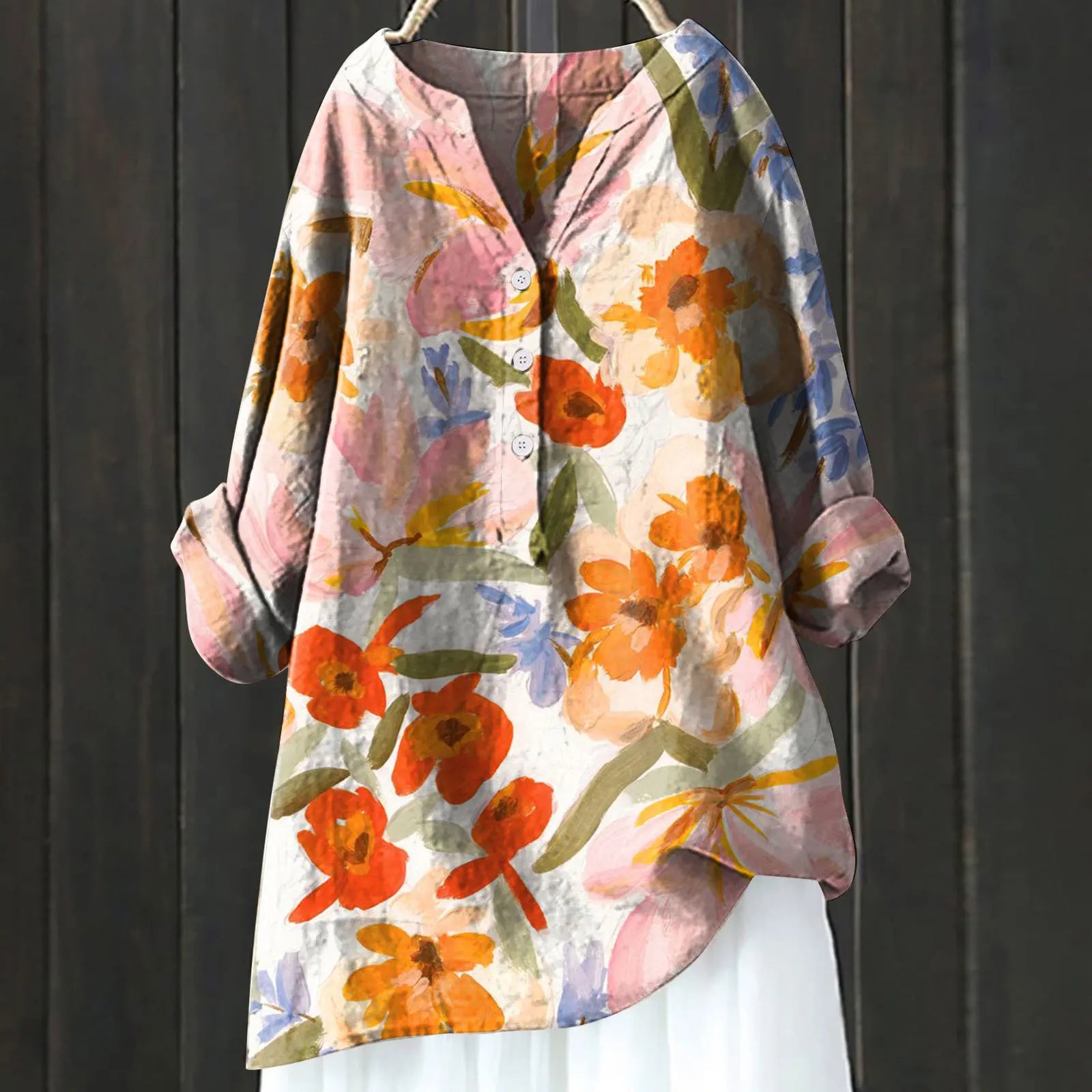 Clara Floral Button-Down Blouse