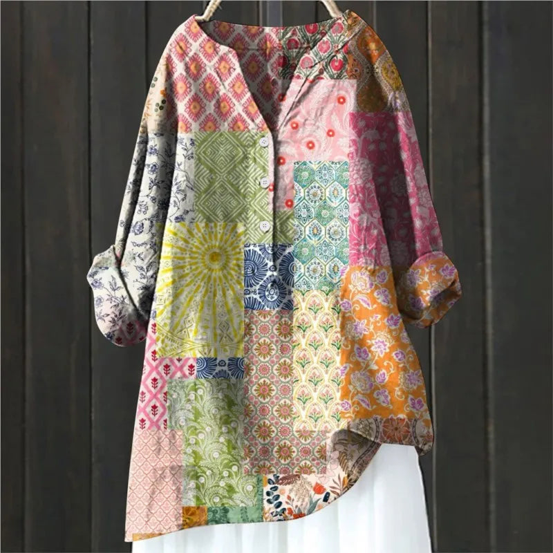 Clara Floral Button-Down Blouse
