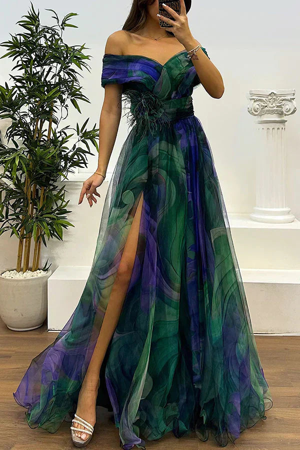 Elina Off-Shoulder Maxi Dress