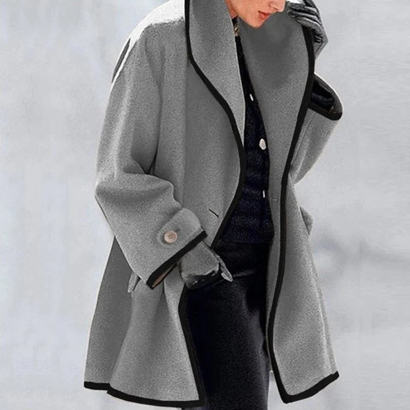 Clara Elegant Fleece Button Jacket