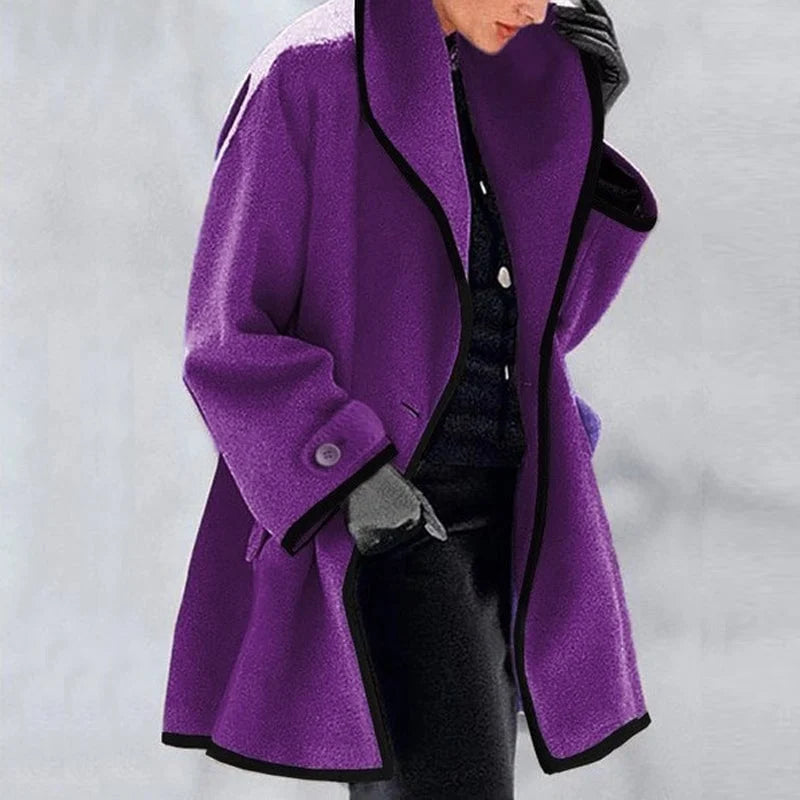 Clara Elegant Fleece Button Jacket