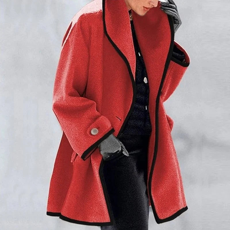 Clara Elegant Fleece Button Jacket