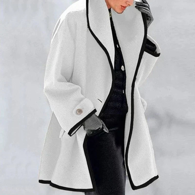 Clara Elegant Fleece Button Jacket