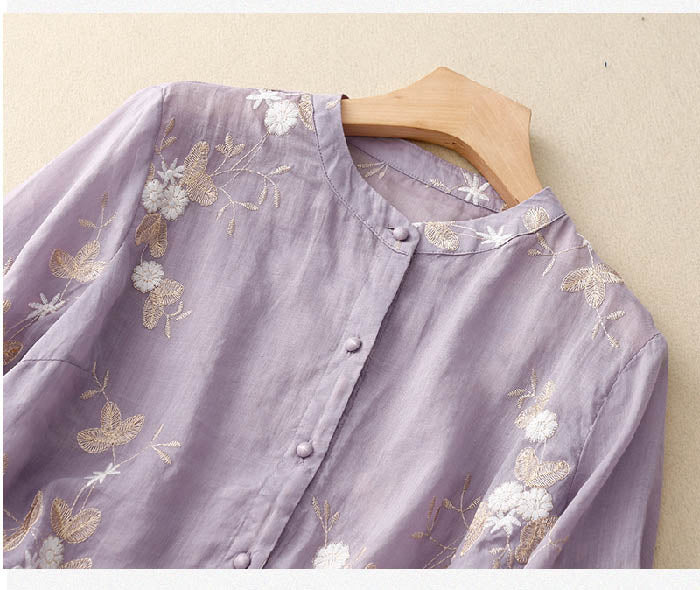 Elara Embroidered Floral Blouse