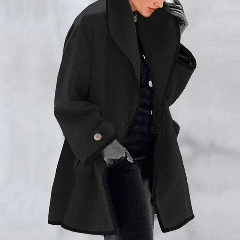 Clara Elegant Fleece Button Jacket