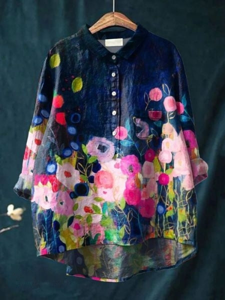 Elara Floral Print Blouse