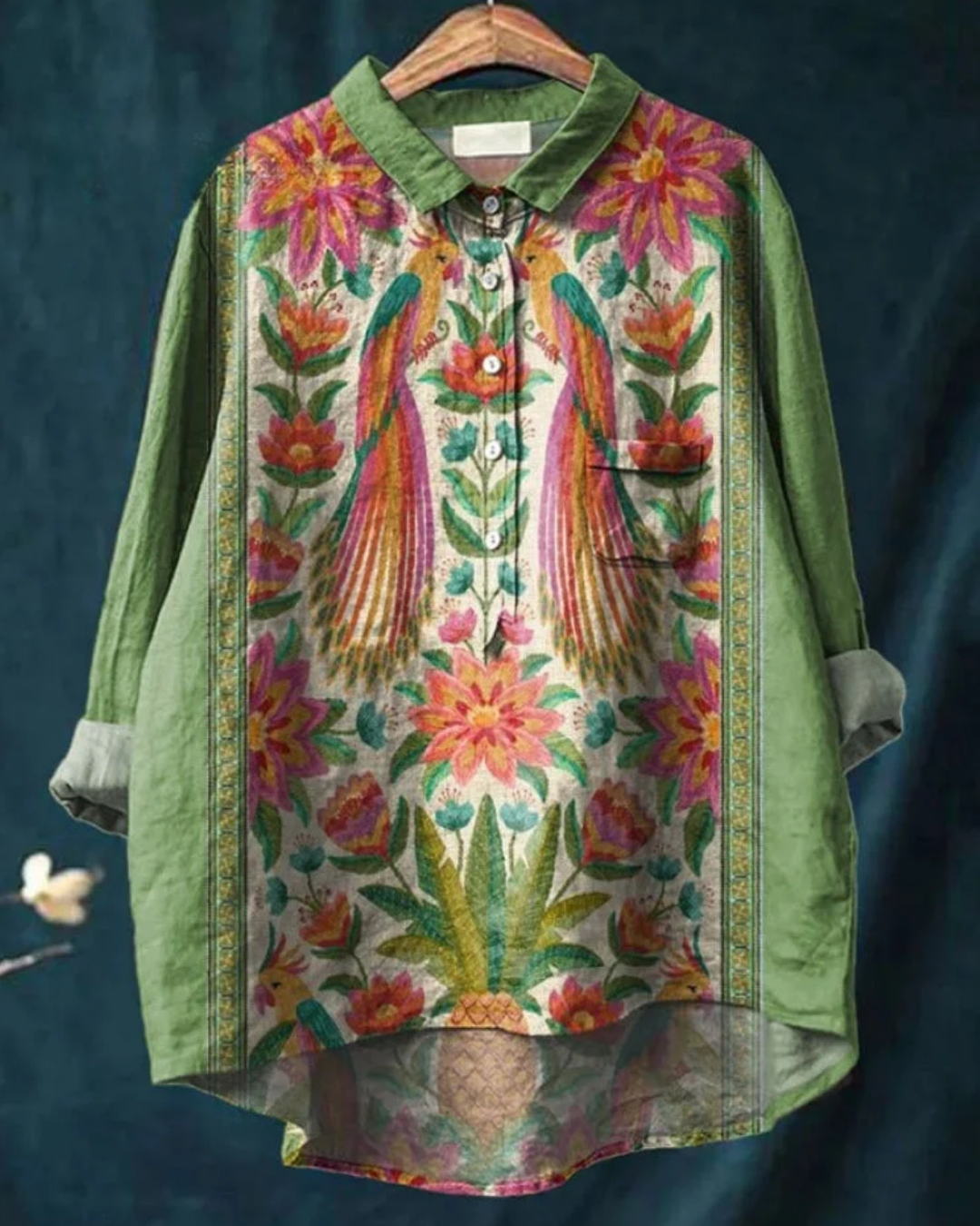 Elara Floral Button-Down Shirt