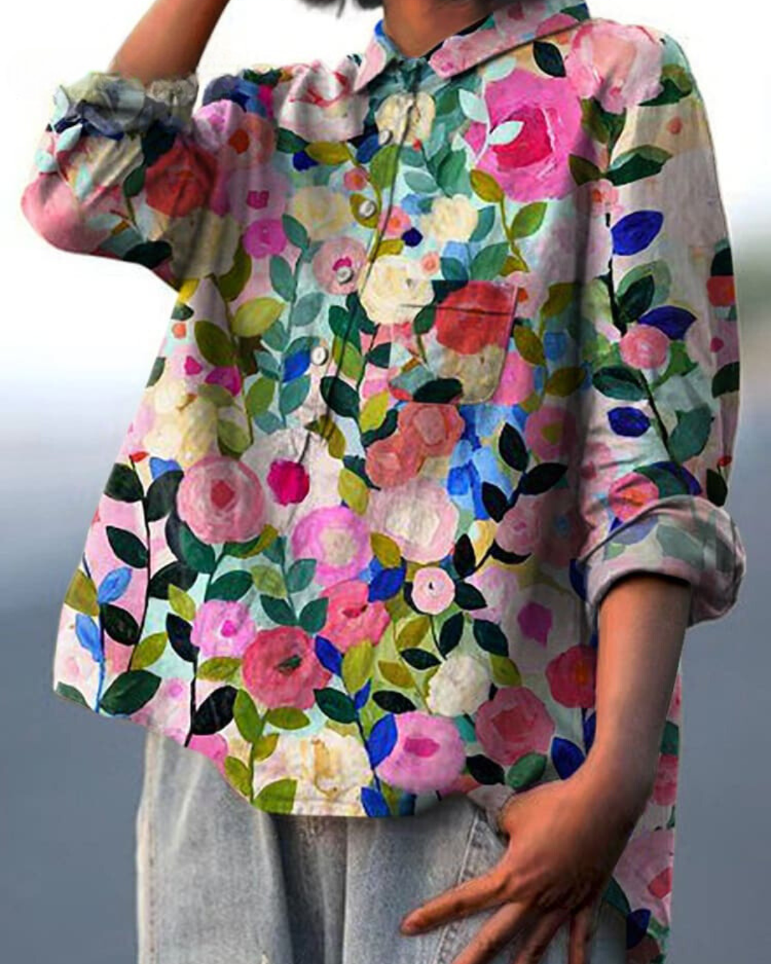 Elara Floral Print Blouse