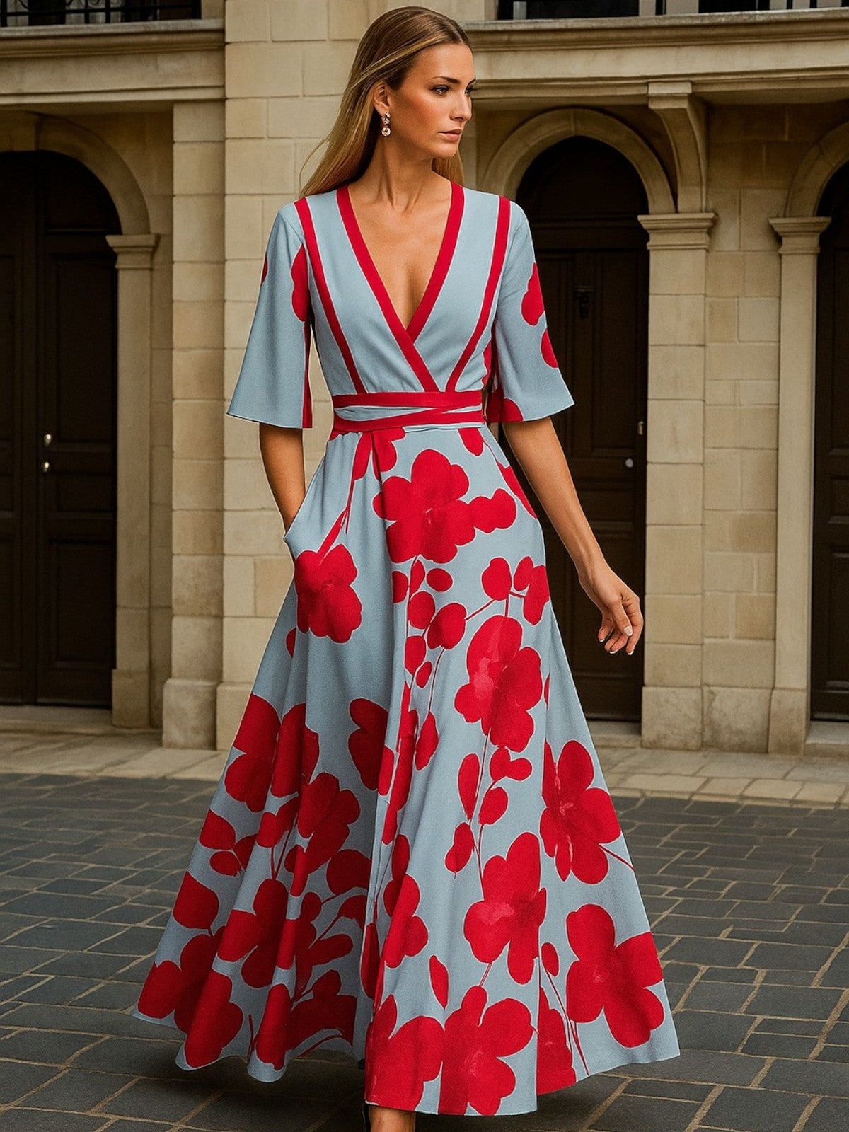 Amira Milano Design Sleeved Dress