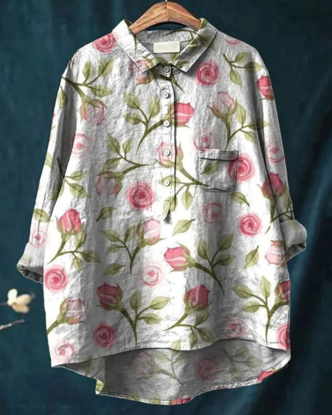 Elara Floral Button-Down Shirt