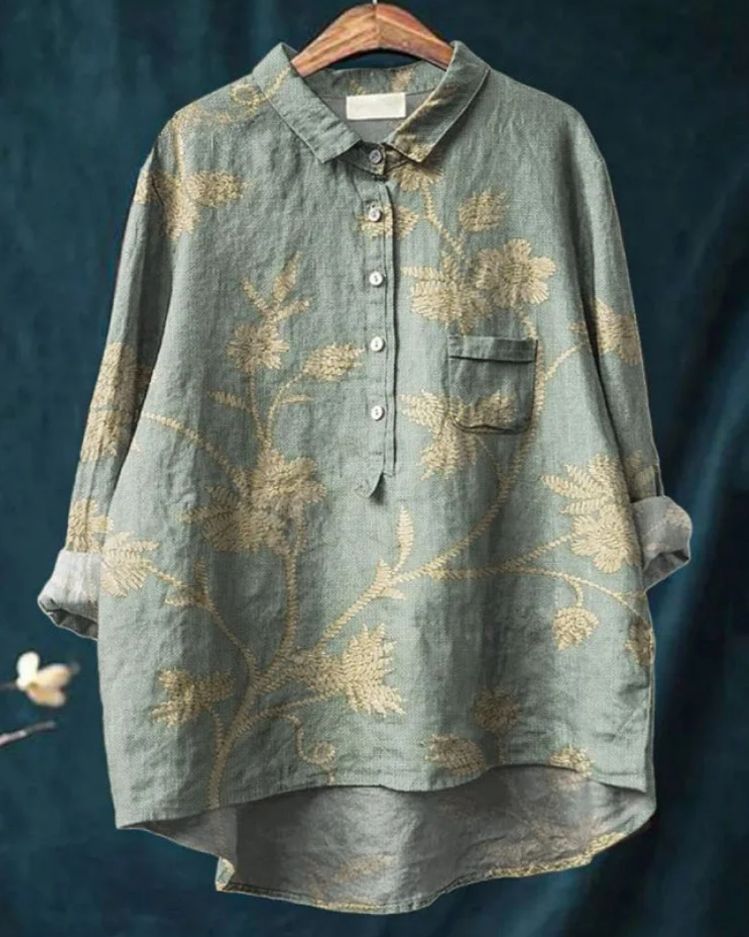 Elara Floral Button-Down Shirt